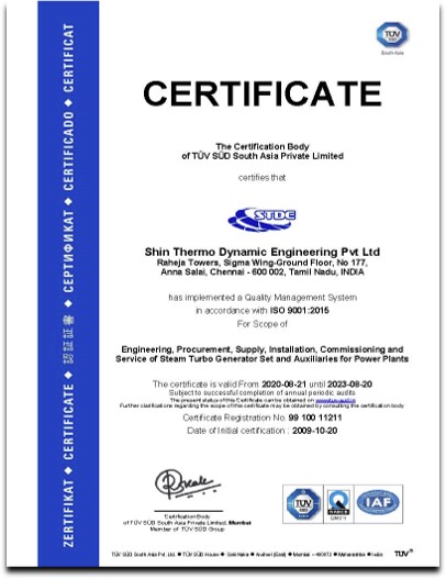 ISO Certificate 2015 - 2018
